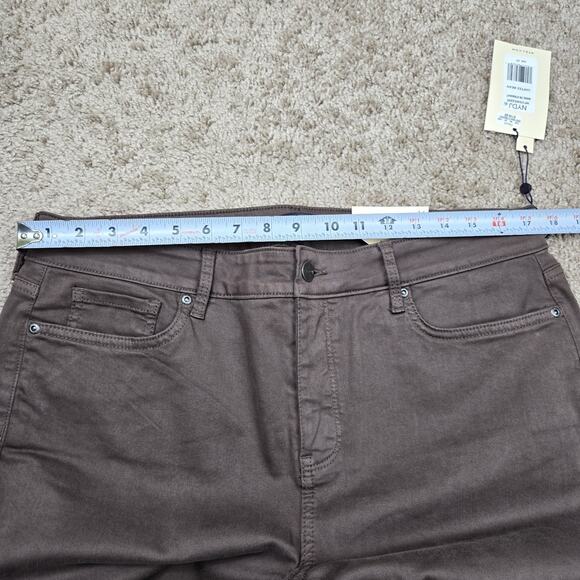 NYDJ Jeans Womens 14 Marilyn Straight Coffee Bean Denim Stretch Casual - Picture 7 of 8